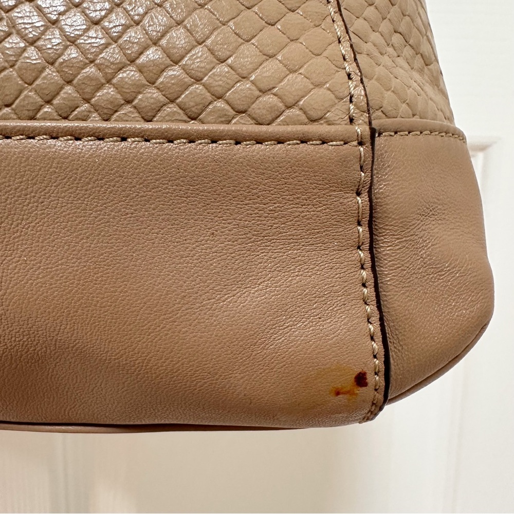 Coach Charlie Python Embossed Leather Hobo Bag Parchment Tan NWT - Picture 11 of 14